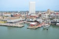 Pier 21 Harbor Side in Galveston, Texas USA